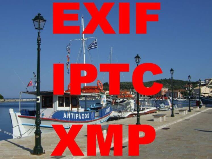 Metadaten EXIF, IPTC, XMP