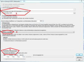Geosetter Menü Synchronisierung mit GPS Dateien