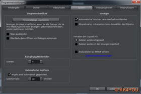 Magix Video deluxe Programmeinstellungen  -System