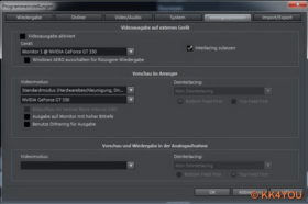 Magix Video deluxe Programmeinstellungen  -Anzeigeoptionen
