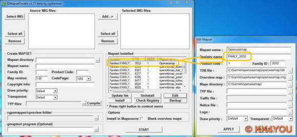 Anzeige von OpenSeeMap nach Edit des Registry name