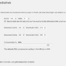 Einstellung mit dem Plugin WP Resized Image Quality