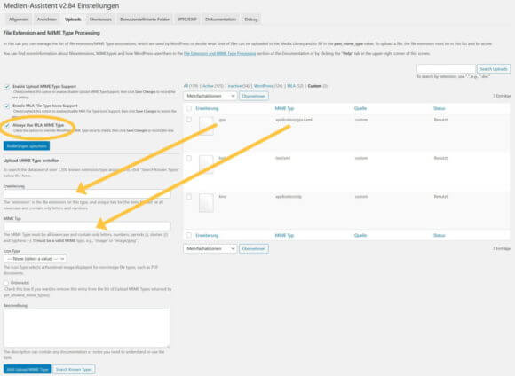 GPX Up- und Download per Erweiterung der Mime-Types