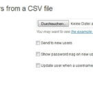 Import users from a CSV File
