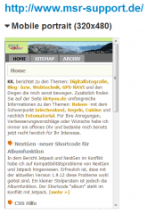 Webdesign -Anpassung an Smart Phone