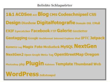 Schlagwort-Wolke
